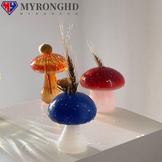 Myronghd แจกันต้นไม้ไฮโดรโปนิก รูปเห็ด ขวดน้ํามันหอมระเหย DIY