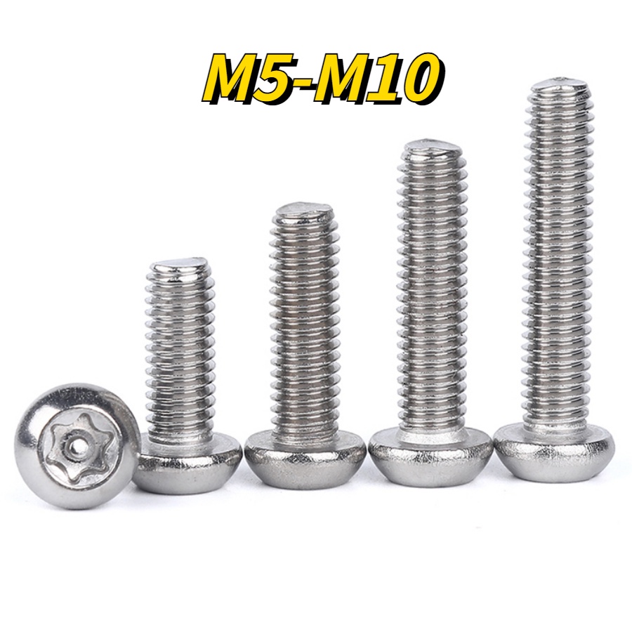 [XNY] หัวสกรูสเตนเลส 304 หัวกลม กันขโมย M2.9-M3.5-M3.9-M4.8