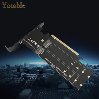 [Yotable.th] อะแดปเตอร์บอร์ดโลหะ M.2 NVME PCIE 3.0 X16 SSD M Key 4 ช่อง รองรับ Raid