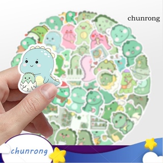 Chunrong สติกเกอร์ ลายกราฟฟิตี้ไดโนเสาร์ มีกาวในตัว กันน้ํา ลอกออกได้ สําหรับติดตกแต่ง 50 ชิ้น ต่อชุด