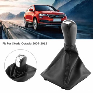 Tma~ ชุดบูทเกียร์หนัง 5 ความเร็ว สําหรับ Skoda Octavia 2 A5 A6 2004-2013