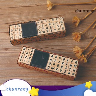 Chunrong แสตมป์ไม้ ลายภาษาอังกฤษ แฮนด์เมด สวยงาม สําหรับไดอารี่ DIY 40 ชิ้น ต่อชุด