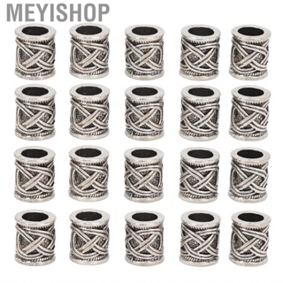 Meyishop Hair Tube Beads Scratch Resistant Sturdy Vintage Alloy DIY Beard Versatile for Role Play Women