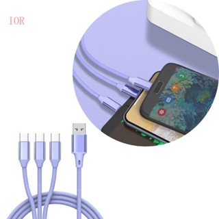 Ior 1 ถึง 3 USB เป็น Micro Type-C สายต่อขยาย สําหรับโทรศัพท์ แท็บเล็ต สายชาร์จ