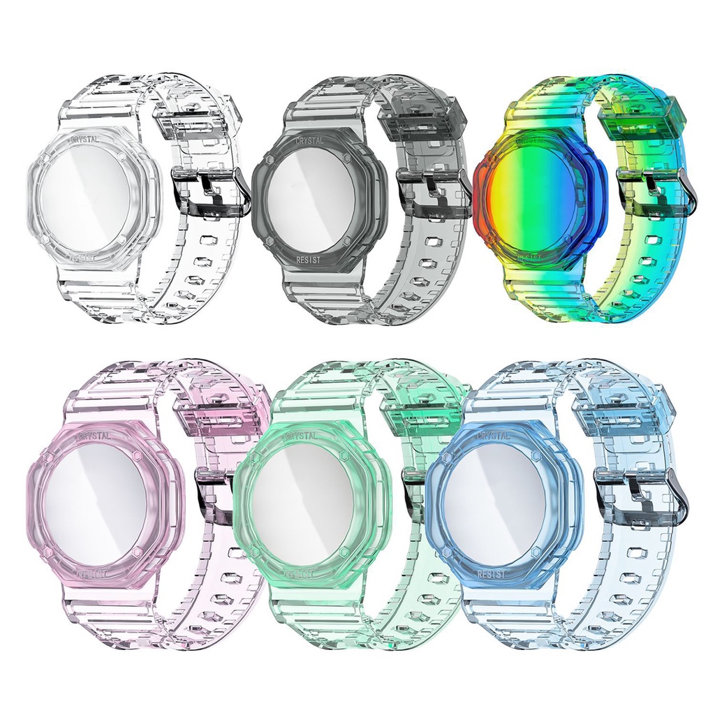 Airtag สายรัดข้อมือสําหรับเด็ก, TPU Air Tag สร้อยข้อมือเด็กผู้ถือแท็กอากาศเข้ากันได้กับ Apple Airtag, TPU เต็มร่างกายป้องกันซ่อน Air Tag กรณีสําหรับเด็กวัยรุ่น