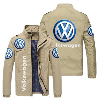 Volkswagen LOGO jacket car shop custom work clothes CC Arteon Variant Touareg FOX AMEO POLO ID.3 JETTA GOLF PASSAT TAIGO TIGUAN Scirocco Caravelle outdoor driving loose thin cardigan stand collar windbreaker