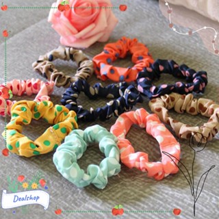 Dealshop 10 ชิ้น Scrunchie สุ่มสี ผู้หญิง เด็กผู้หญิง ที่คาดผม เชือก