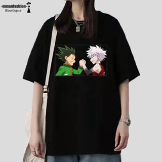 เสื้อยืดผ้าฝ้าย 100% พิมพ์ลายกราฟฟิค Hunter X Hunter Killua ขนาดใหญ่ สําหรับผู้หญิง