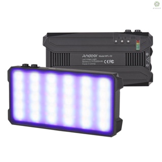 [XS] Andoer MFL-02 ไฟ LED RGB 5W อเนกประสงค์ หรี่แสงได้ 3000K-6500K CRI≥95 90 ชิ้น