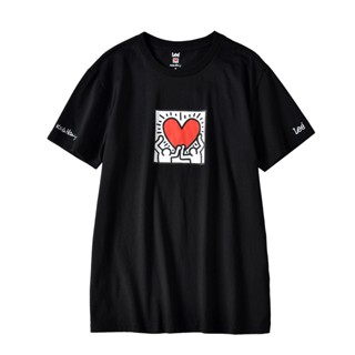 เสื้อยืดแขนสั้น พิมพ์ลาย KEITH HARING แฟชั่นฤดูใบไม้ผลิ และฤดูร้อน สําหรับผู้ชาย