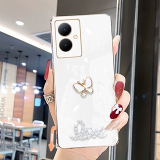 เคสซิลิโคนนิ่ม ลายผีเสื้อ หรูหรา สําหรับ VIVO Y27 4G 5G