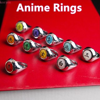 Koryes แหวนแฟชั่น ลายการ์ตูนอนิเมะ Akatsuki Akatsuki Itachi Pain Orojimaru Zhu-Rings เครื่องประดับ DIY สําหรับผู้ชาย