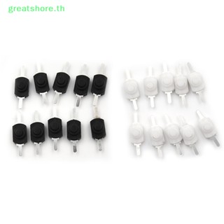 Greatshore ปุ่มกดสวิตช์เปิดปิด DC 1A ขนาดเล็ก 12*8 มม. สีดํา สําหรับไฟฉายไฟฟ้า 10 ชิ้น