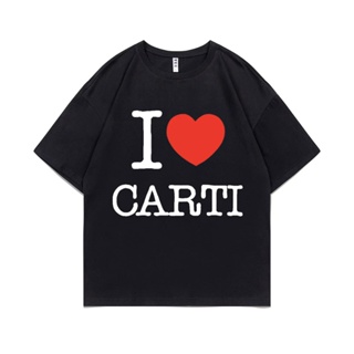 ขายปีใหม่ถูกที่สุด I Love Playboi Carti Hip Hop Tshirt Mens Tupac 2Pac Tee Black Men Women Fashion Fleece T Shirts Unise