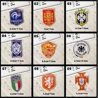 ☸ แผ่นแพทช์ โลโก้ทีมชาติฟุตบอล แบบรีด ☸ แผ่นแพทช์รีดติดเสื้อ DIY จํานวน 1 ชิ้น