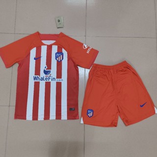 เสื้อกีฬาแขนสั้น ลายทีมชาติฟุตบอล Atletico Madrid 23-24 AAA แห้งเร็ว สําหรับผู้ชาย ไซซ์ S-XXL