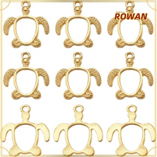 Rowans จี้เรซิ่น รูปเต่า เต่ากลวง สีทอง 20 ชิ้น