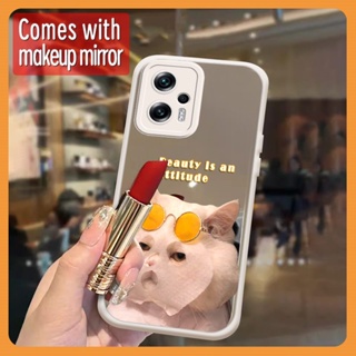 youth dustproof Phone Case For Xiaomi Redmi Note11T Pro 5G/Note11t PRO Plus Makeup mirror Liquid silicone originality