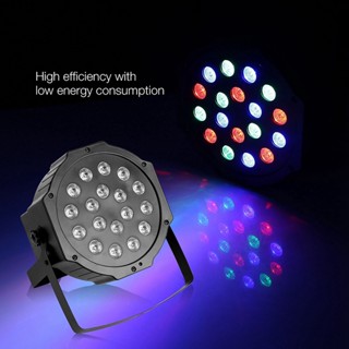 MR.ILLUMINATION 18 LED Flat Par Lights โคมไฟ RGB สำหรับ Club DJ Party Stage DMX512 Control EU