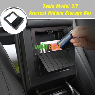 กล่องเก็บของที่พักแขน แบบสัมผัสเดียว อุปกรณ์เสริม สําหรับ Tesla Model 3 Model Y Center Console