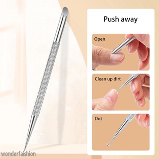 Double-ended Stainless Steel Cuticle Pusher Nail Manicures Remover Manicure Stick Tool for Nail Art