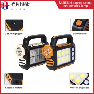 Chink ไฟฉาย LED พลังงานแสงอาทิตย์ สําหรับตั้งแคมป์ เต็นท์ ตลาดกลางคืน