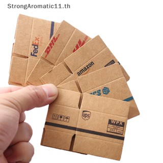 Strongaromatic กล่องกระดาษจิ๋ว 1:12 สําหรับตกแต่งบ้านตุ๊กตา 1 ชุด