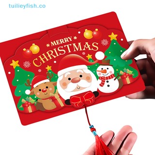 Tuilieyfish การ์ดเปล่า ลายการ์ตูนซานตาคลอส คริสต์มาส สร้างสรรค์