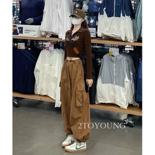 2TOYOUNG Moon เสื้อครอป เสื้อแฟชั่นผู้หญิง y2k สีพื้น สําหรับผู้หญิง ใส่ไปคลับ ปาร์ตี้ 2023 NEW สวยงาม สวย ทันสมัย fashion ES220369 36Z230909