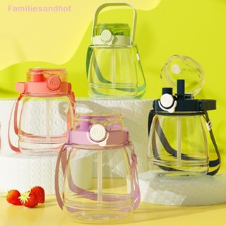 Familiesandhot&gt; ขวดน้ําน่ารัก พร้อมหลอดดูด 1300 มล. ขนาดใหญ่ ท้อง ถ้วย อินเตอร์เน็ต สีแดง เกรดอาหาร แบบพกพา กีฬา เดินทาง ฟิตเนส ดื่ม ถ้วยอย่างดี