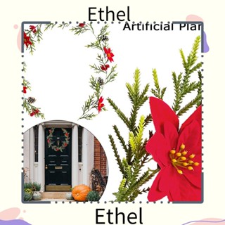 Ethel1 เถายูคาลิปตัส ผลไม้ประดิษฐ์ สีแดง DIY สําหรับตกแต่งพื้นหลังงานแต่งงาน