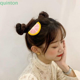 Quinton ผู้หญิง ผลไม้ กิ๊บติดผม เกาหลี สาว แครอท แตงโม หมวกกันน็อก สับปะรด ถัก Bb คลิป
