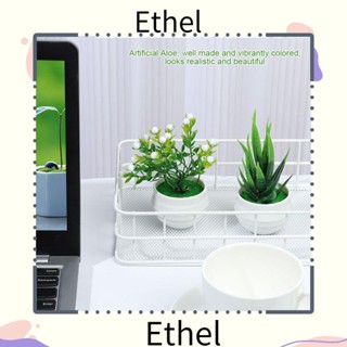 Ethel1 ว่านหางจระเข้ประดิษฐ์ พืชบอนไซ ตกแต่งสํานักงาน บ้าน สวน ไม้อวบน้ํา ดอกไม้ปลอม