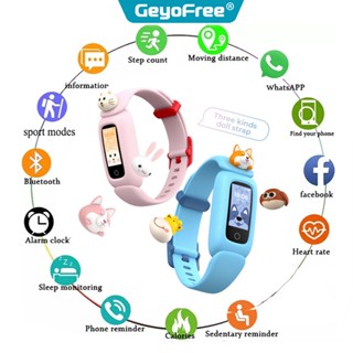 Geyofree นาฬิกาข้อมือสมาร์ทวอทช์ กันน้ํา ลายการ์ตูน M81 วัดอัตราการเต้นหัวใจ นับก้าวเดิน เล่นกีฬา สําหรับเด็ก Xiaomi