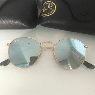 Rayban- แว่นตาโลหะ ทรงกลม ป้องกันรังสียูวี