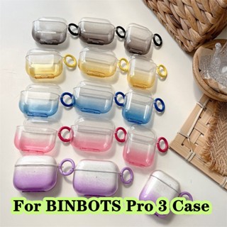 【imamura】เคสหูฟัง แบบนิ่ม แบบใส สีม่วง สําหรับ BINBOTS Pro 3 Pro 3