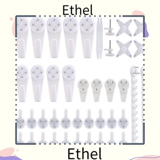 Ethel1 ตะขอแขวนรูปภาพ คอนกรีต พลาสติก สีขาว 42 ชิ้น