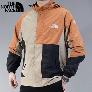 เสื้อแจ็กเก็ตบอมเบอร์ ปักลายโลโก้ The North Face 100% กันน้ํา ถอดออกได้ สําหรับผู้ชาย และผู้หญิง