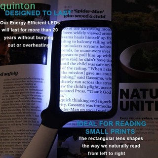 Quinton แว่นขยาย 2X มองเห็นที่มืด มีไฟ LED พับได้ สําหรับเย็บปักถักร้อย