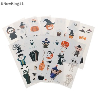 Unewking สติกเกอร์รอยสักเรืองแสง ลายแม่มด ฮาโลวีน 10 แผ่น