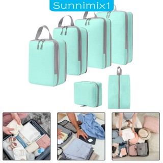 [Sunnimix1] ชุดกระเป๋าจัดเก็บเสื้อผ้า 6 ชิ้น สําหรับเดินทาง