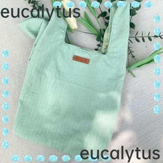 Eucalytus1 กระเป๋าถือ กระเป๋าช้อปปิ้ง แฮนด์เมด จุของได้เยอะ สําหรับผู้หญิง