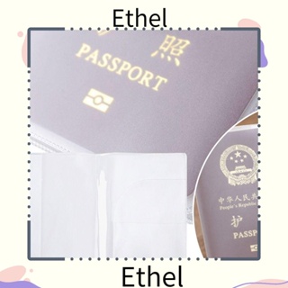 Ethel1 กระเป๋าใส่บัตรเครดิต หนังสือเดินทาง PVC แบบใส พร้อมช่องใส่บัตรประจําตัว 6 ชิ้น