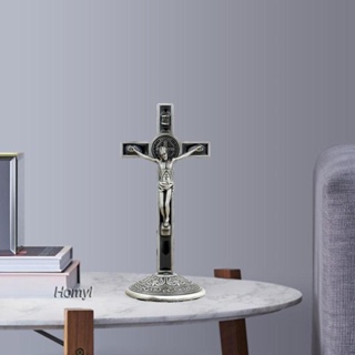 [Homyl] ฟิกเกอร์ไม้กางเขน ST Crucifix Jesus on Cross ทนทาน สําหรับตกแต่งบ้าน ของขวัญทางศาสนา