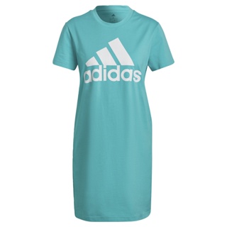 adidas ไลฟ์สไตล์ ชุดกระโปรง Essentials Logo ผู้หญิง สีเทอร์คอยส์ HD1762