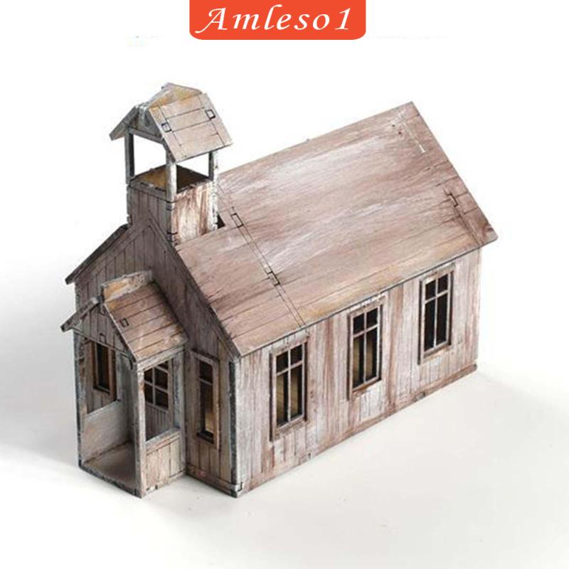 [ Amleso1 ] 1/72 House Model Building Kits Unassembly สําหรับเค ้ าโครงฉากโต ๊ ะทราย