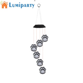 Lumiparty กระดิ่งลม พลังงานแสงอาทิตย์ กันน้ํา IP65 สําหรับตกแต่งสวน สนามหญ้า กลางแจ้ง