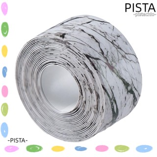 Pista เทปกาว PVC ลายหินอ่อน สําหรับซีลอ่างอาบน้ํา ผนังพื้น 2 ชิ้น