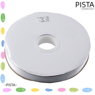 Pista ริบบิ้นผ้าซาติน โพลีเอสเตอร์ ริบบิ้นผ้า ชีฟอง ริบบิ้น Grosgrain วันวาเลนไทน์ สีขาว 5/8 นิ้ว *100 หลา งานฝีมือ ริบบิ้นสีขาว