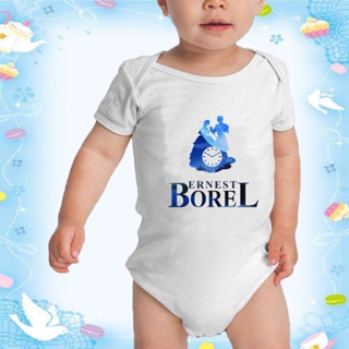 Borel ชุดจั๊มสูทรอมเปอร์ แขนสั้น ผ้าฝ้ายแท้ ระบายอากาศ ลายผีเสื้อ สีพื้น สําหรับเด็กทารกแรกเกิดผู้ชาย และเด็กผู้หญิง 9HY6